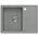 TONY 116 GraniteQ γρανιτένιος νεροχύτης silver stone (γκρι) 1-διαμερισμάτων με υπερχείλιση (60x45x18,5), με σιφόνι και καπάκι από ανοξείδωτο χάλυβα