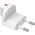 Προσαρμογέας ταξιδιού 4smarts Worldplug για GaN Flex, Hybrid Charger 6in1, FlatPlug Slim (UK, EU, AU) 3 τεμάχια λευκό