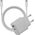 Φορτιστής τοίχου Bazic Goport Velox Kit 1xUSB-C 1xUSB-A GaN 35W με πλεκτό καλώδιο λευκό