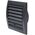 Πλαστική γρίλια εξαερισμού ND10RA, 148 x 153 mm, DN100, με κάλυμμα, ανθρακί χρώμα