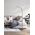 LED floor lamp G.LUX GD-UGNES-F, 9W, 3000-5000K, 800lm, dimmable, black color, 140cm