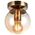 Φωτιστικό τοίχου Venti G.LUX GT-380-1C-AB, 1xE27, κεχριμπαρένιο χρώμα, ο15x17.5cm, κεχριμπαρένιο καπέλο