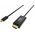 8K bei 60 Hz - USB-C 3.1 (m) zu DP 1.4 (m) - Aussendurchmesser 4,5 mm - 32 AWG - 2 m - schwarz