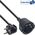 InLine® Προέκταση ρεύματος Schutzkontakt Stecker gewinkelt / Buchse, μαύρο, 1m