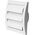 GRILLE WITH SHUTTERS 148X153/D100, WHITE
