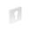 CYLINDER ESCUTCHEON SQUARE WHITE QUBIK
