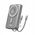 Powerbank Dudao K29 10000mAh PD 20W z MagSafe z metalową obudową, podstawką i wbudowanymi kablami USB-C/Lightning - szary