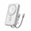 Powerbank Dudao K29 10000mAh PD 20W z MagSafe z metalową obudową, podstawką i wbudowanymi kablami USB-C/Lightning - srebrny
