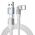 STATIK PowerPivot Pro Nylon Braided Cabel, USB-C to USB-C, 1m, White