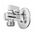 Diamond γωνιακή βαλβίδα με φίλτρο και ροζέτα 1/2"x3/8", χρώμιο ART.800-1/2X3/8 CH