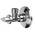 Diamond γωνιακή βαλβίδα με ροζέτα 1/2"x1/2", χρώμιο ART.228-1/2X1/2.CH