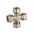Diamond τετράγωνο PEX-AL-PEX, ορείχαλκος 16x16x16x16 FTN-011.16X16X16X16.CZ-4
