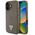 Etui Guess Grained Hot Stamp Peony       Triangle Logo MagSafe do iPhone 16 brązowy