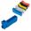 Μπάρα σύνδεσης Pawbol E.4136N χωρίς σπείρωμα 1x 2,5-25 mm2, 13x 1,5-2,5 mm2 μπλε