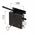 Κλειδαριά πύλης με κλειδί WHW 100P, 100 mm, δεξιά, μαύρη.