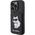 Karl Lagerfeld case for iPhone 15 Pro 6,1" KLHCP15LSAKCNSCK black hardcase Saffiano Cardslots and Stand Monogram Choupette 3666339169619