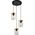 Lampa wisząca Candellux Wels lampa wisząca na plafonie 3X40 czarny+drewniany klosz dymiony 33-22011