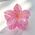 Spinka do włosów klamra XL kwiat OMBRE transparent róż 7,5 x 8cm SP397R