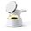 DUZZONA W23 - ασύρματος φορτιστής 5 σε 1 με ηχείο Bluetooth και φωτισμό, συμβατός με MagSafe 15W μαύρο