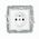 Μονή πρίζα με γείωση Karlik Icon IGP-1z 2P+Z χωρίς καλύμματα αγωγών ρεύματος λευκό