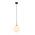 Italux Deore PND-5578-1S-BRO-BK κρεμαστό φωτιστικό 1x40W E27 λευκό/μαύρο