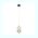 Italux Testa PND-84938-2V-BK κρεμαστό φωτιστικό 1x8W LED 3000K 500 lm λευκό/διαφανές