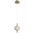Italux Lazie PND-29038-1-GD κρεμαστό φωτιστικό 1x5W LED 3000K 500 lm ορείχαλκος/αντικέ μπρονζέ