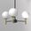 Φωτιστικό κρεμαστό Luminex Awinion 1653 με 3 λάμπες 15W E27 μαύρο/χρυσό