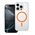 Drop Glue Colorful Ring Mag Cover συμβατό με MagSafe ταιριάζει με SAMSUNG A26 πορτοκαλί