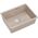 LOGAN 100 GraniteQ νεροχύτης pearl beige 56x45x21,5 cm 1-θέσιος υποκαθήμενος με χειροκίνητο σιφόνι από ανοξείδωτο ατσάλι