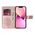 Θήκη βιβλίου MEZZO για XIAOMI Redmi Note 14 4G (GLOBAL - 164,84mm x 78,15mm x 8,16mm) mandala ροζ χρυσό