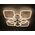 Κρεμαστό φωτιστικό LED BALTIK GAISMA, 2x144 W, 2700-6400K, 10608 lm, 61x61x13cm, με τηλεχειριστήριο