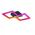 Φωτιστικό οροφής LED EGLO RGBIC PLAFONIERA, 2x9.8W, RGB, 2100 lm, 525x310x80 mm, με τηλεχειριστήριο