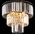 Φωτιστικό οροφής GLOBO NAXIS, 3xE27, 40W, 230V, μέταλλο, κρύσταλλα, μαύρο χρώμα, o40x33cm