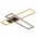 Φωτιστικό οροφής LED GLOBO DAKARI, 30W, 3000K, 3240lm, ματ μαύρο/χρυσό χρώμα, 7.5x60x80cm