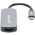 MANHATTAN USB-C 3-in-1 Μετατροπέας με Παροχή Ισχύος USB 3.2 Τύπου-C Αρσενικό σε HDMI 4K30Hz USB-A 5Gbit/s και USB-C PD 100W Αλουμίνιο Γκρι