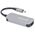 MANHATTAN USB-C 3-in-1 Μετατροπέας με Παροχή Ισχύος USB 3.2 Τύπου-C Αρσενικό σε HDMI 4K30Hz USB-A 5Gbit/s και USB-C PD 100W Αλουμίνιο Γκρι