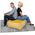 Σάκος Pufas Home4You Lamb, 80x80x30 cm, κίτρινος