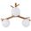 TK Lighting Sheron 5308 plafon lampa sufitowa 3x6W G9 biały/sosna