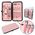 Zestaw akcesoriów do manicure, pedicure w etui różowe 12w1 AK20
