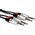 Kabel Hosa Jack 6.3mm x2 - Jack 6.3mm x2 1.5m srebrny (HSS-005X2)