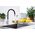 Μπαταρία κουζίνας Invena Silva, inox/czarny BZ-86-043-L