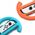 YAXO Σετ Τιμονιών για Joy-Con WHEELS SET για NS/NS2 Inferno Orange&Hydro Blue