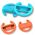 YAXO Σετ Τιμονιών για Joy-Con WHEELS SET για NS/NS2 Inferno Orange&Hydro Blue