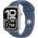 Apple Watch Series 10 (GPS) 46mm Ασημί Αλουμινένια Θήκη με Αθλητικό Λουράκι Denim Blue, M/L (MWWM3)