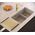 QUADRON | LOGAN 120 | γρανιτένιος νεροχύτης κουζίνας PEARL BEIGE + ΧΡΥΣΟ PVD | διάσταση: 76 x 45 x 23,5 cm | 2-θέσιος εντοιχισμένος | υποδομή ντουλαπιού από: 80 cm