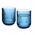 ELISE BLUE Σετ 4 ποτήρια 260ml7,5x9,4cm