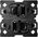 Πρίζα υπολογιστή Kontakt-Simon Simon 100 10002544-039 2x RJ45 κατηγορία 6 μηχανισμός, χωρίς πλαίσιο τοποθέτησης μαύρο