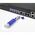 Renkforce RJ45 LAN-port RF-4695234 Σετ με 10 τεμ. Ασημί μπλε συμπεριλαμβανομένου 1 κλειδιού RF-4695234