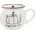 Orion Kubek ceramiczny z uchem koty kotki do picia kawy herbaty 300 ml